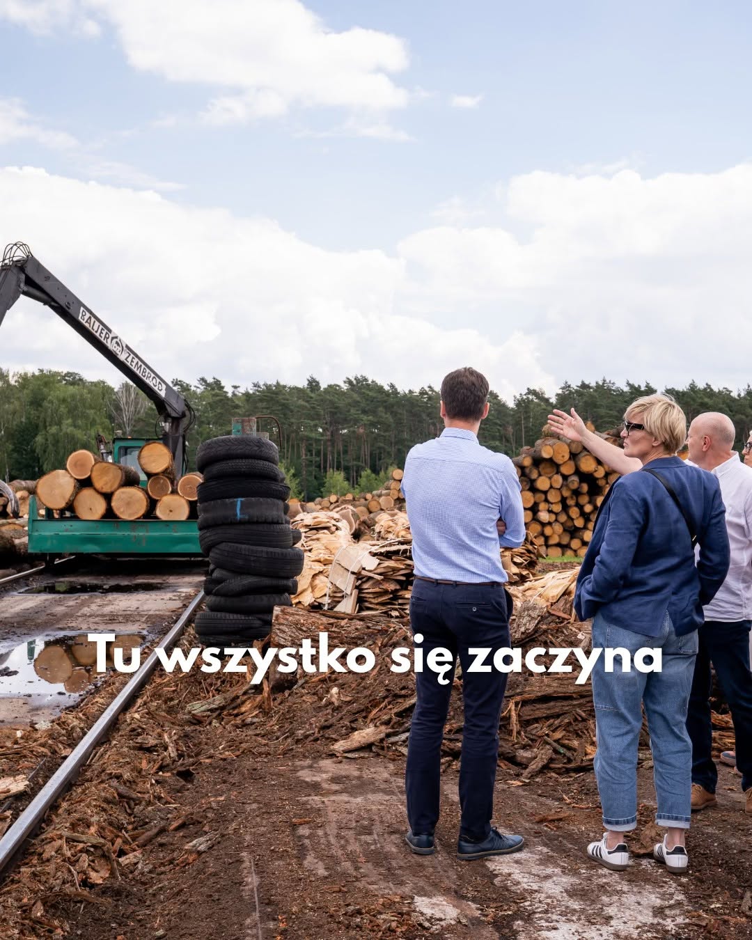 Der Beginn des Holzproduktionsprozesses im Sägewerk