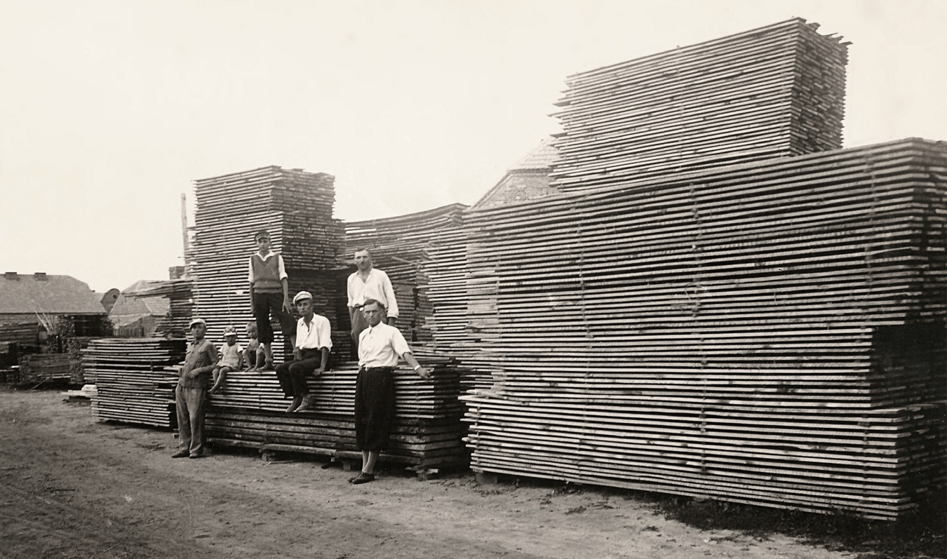 Historisches Foto des WALCZAK-Sägewerks aus den 1930er Jahren